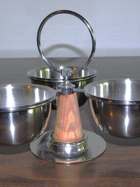 Vintage Vollrath 3-way Condiment Server, Stainless Steel, Excellent Condition